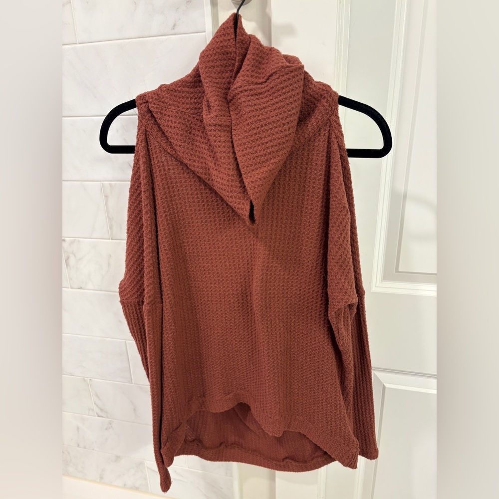 Express Cut-Out Turtle Neck Sweater (Copper, XS)